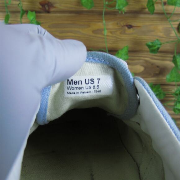 VANS Men's Low Top Sneaker Blue Fabric Size 7 Medium Gently‎ Used 2025 - Picture 5 of 7